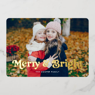 Vintag Merry Folien Feiertagskarte