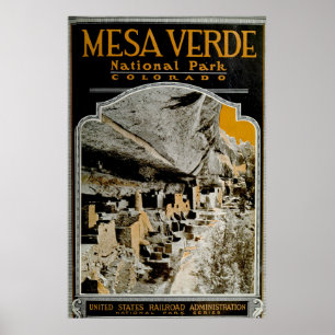Vintag Mesa Verde Nationalpark Poster (1919)