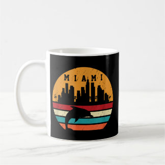 Vintag Miami 80er Dolphin Silhouette Souvenir Dolp Kaffeetasse