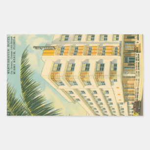 Vintag Miami Art Deco Rectangle Stickers