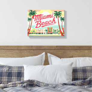 Vintag Miami Beach, Florida Leinwanddruck