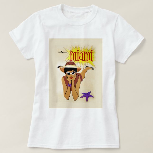 Vintag Miami Beach T-Shirt (Design vorne)