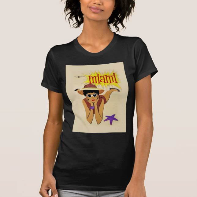 Vintag Miami Beach T-Shirt (Vorderseite)