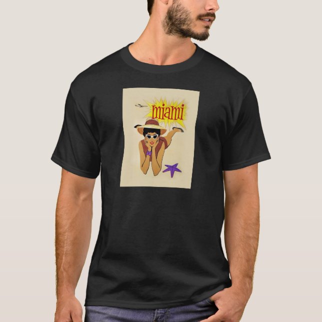 Vintag Miami Beach T-Shirt (Vorderseite)