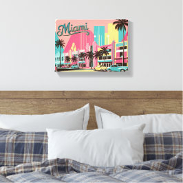 Vintag Miami, Florida Leinwanddruck
