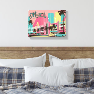 Vintag Miami, Florida Leinwanddruck