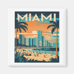 Vintag Miami Florida Magnet