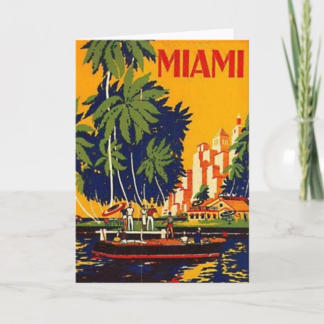 Vintag Miami, Florida, USA - Karte (Vorderseite)
