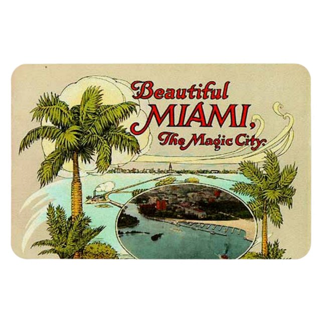 Vintag Miami, Florida, USA - Magnet (Horizontal)