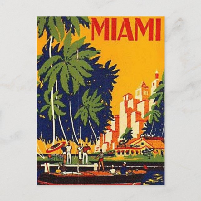 Vintag Miami, Florida, USA - Postkarte (Vorderseite)