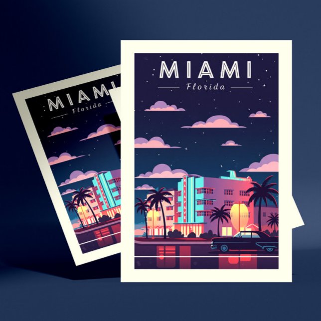 Vintag Miami Postkarte (Von Creator hochgeladen)