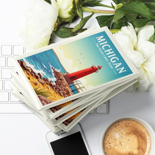 Vintag Michigan Magnet (Von Creator hochgeladen)