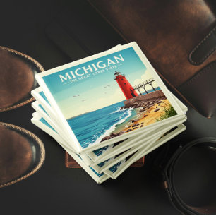Vintag Michigan Magnet