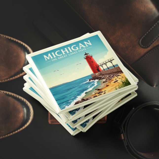 Vintag Michigan Magnet (Von Creator hochgeladen)