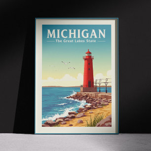 Vintag Michigan Poster
