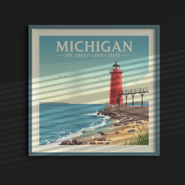Vintag Michigan Poster (Von Creator hochgeladen)