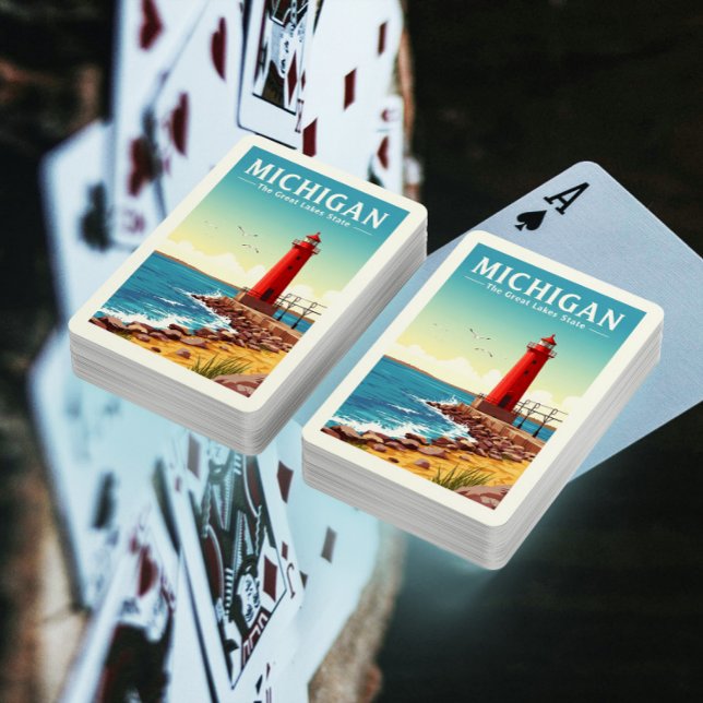 Vintag Michigan Spielkarten (Von Creator hochgeladen)