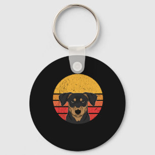 Vintag Miniature Pinscher Welpenhalter-Geschenk Schlüsselanhänger