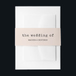 Vintag-minimalistische Schreibmaschinenhochzeit Einladungsbanderole<br><div class="desc">Ein minimalistisches und Vintages Design für Ihr Hochzeitsgeschenk: Wählen Sie diese Retro-und dennoch moderne Hochzeitssuite mit Schreibmaschine Schriftart. Vollständig anpassbar,  für die Liebhaber der Einfachheit.</div>