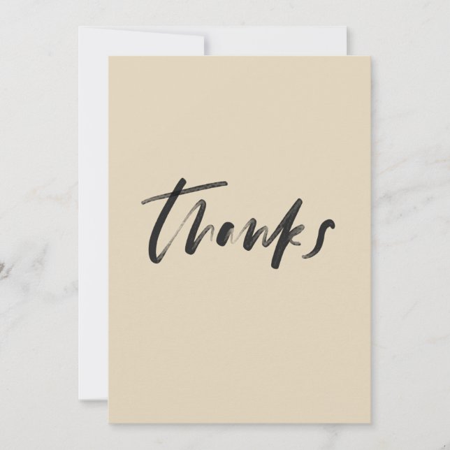 Vintag minimalistischer Dankeschön-Karte Dankeskarte (Vorderseite)