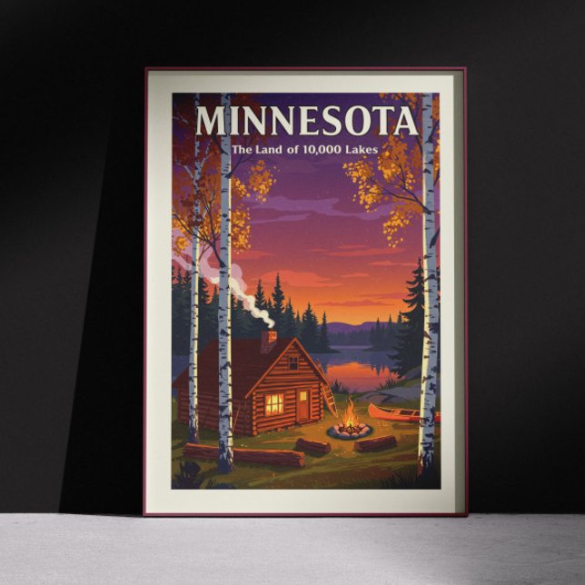 Vintag Minnesota Poster (Von Creator hochgeladen)
