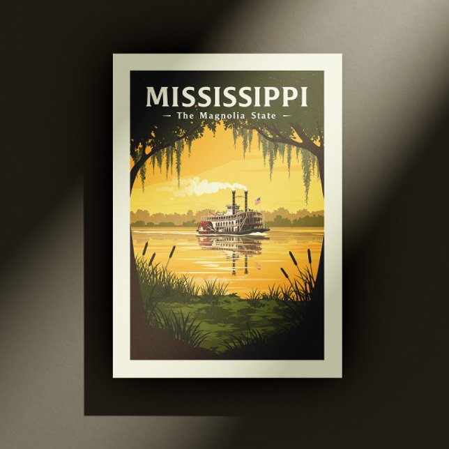 Vintag Mississippi Postkarte (Von Creator hochgeladen)