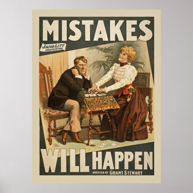 Vintag Mistakes Happen Poster (Vorne)