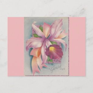 Vintag mit Orchid Postkarte