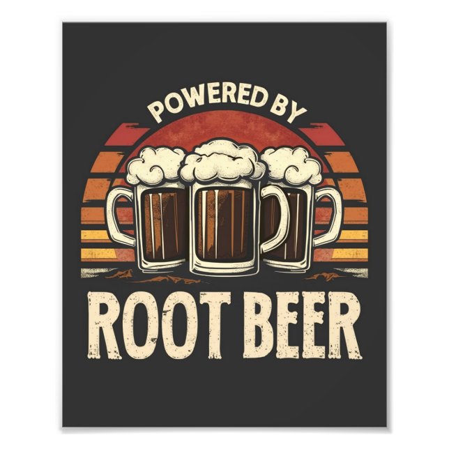 Vintag mit Root Beer Funny Drinking Fotodruck (Vorne)