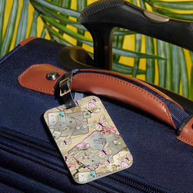 Vintag mit Schmetterlingen Case-Mate iPhone Hülle Gepäckanhänger (Vorderseite Insitu 1)