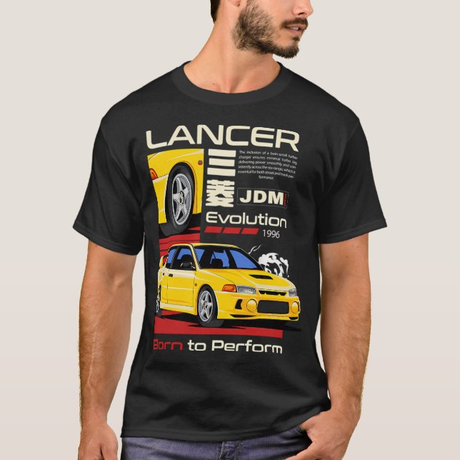 Vintag Mitsubishi Evo 1996 T-Shirt (Vorderseite)