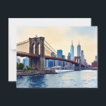 Vintag Modern Brooklyn Bridge , NYC 🇺 🇲 ❣️ 🇺 🇸 Postkarte<br><div class="desc">Brooklyn Bridge ,  NYC 🇺 🇲 ❣️ 🇺 🇸</div>