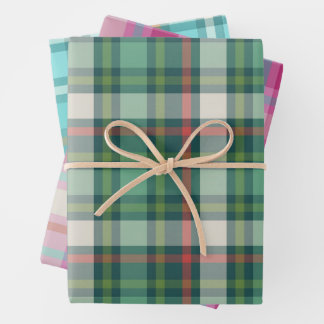 Vintag Moderne Geschenkwrap Kariert Geschenkpapier Set
