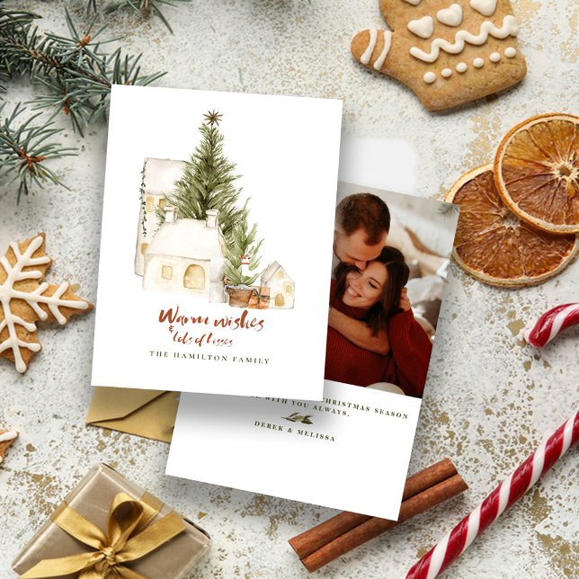 Vintag Modernes Foto Feiertagskarte (Von Creator hochgeladen)