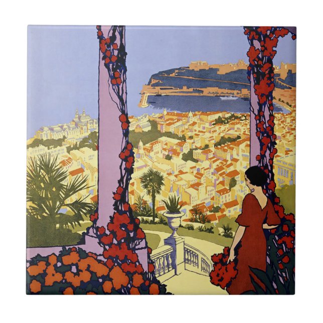 Vintag Monaco Monte Carlo Fliese (Vorderseite)