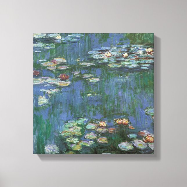 Vintag Monet Water Lilies Leinwanddruck (Vorderseite)