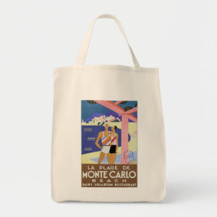 Vintag Monte Carlo Beach Tragetasche