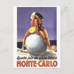 Vintag Monte Carlo, Monaco - Postkarte
