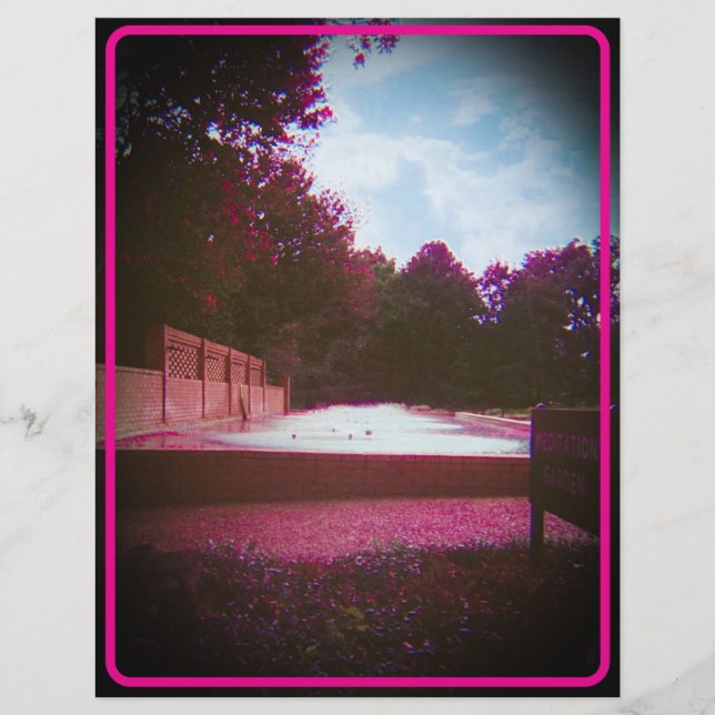 Vintag Moody Lila Stationery Briefbogen (Vorderseite)