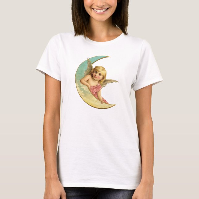 Vintag Moon Angel T-Shirt (Vorderseite)