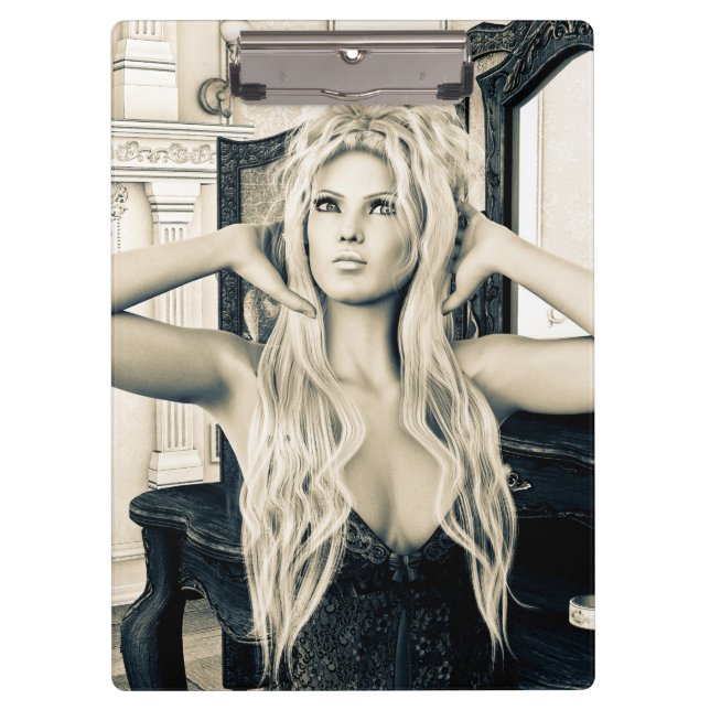 Vintag morgens Viktorianischer Stil Klemmbrett (Vorderseite)