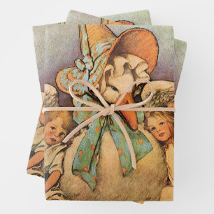 Vintag Mother Goose Children Jessie Willcox Smith Geschenkpapier Set