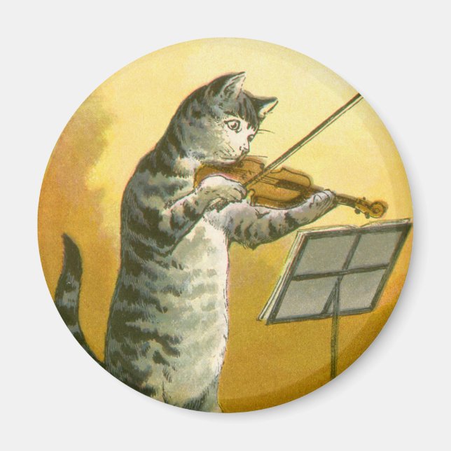 Vintag Mother Goose Kinderzimmer Rhyme Hey Diddle Magnet (Vorne)