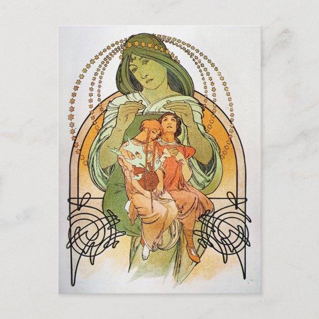 Vintag Mother Mary Postkarte (Vorderseite)