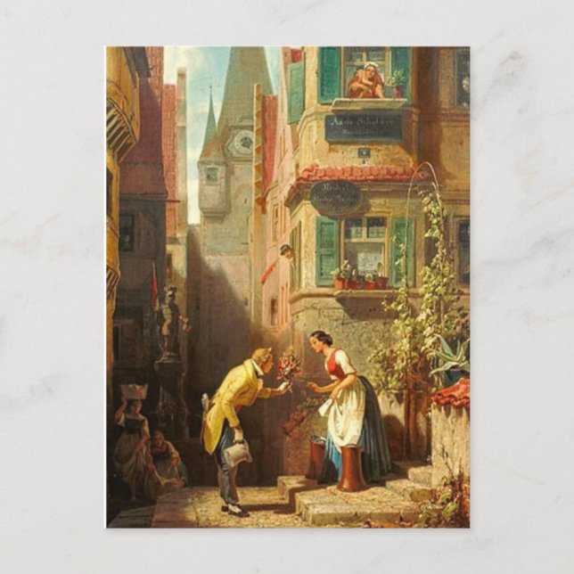 Vintag Motive - Ewige Verlobte - Spitzweg Postkarte (Vorderseite)
