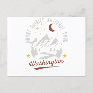 Vintag Mount Rainier Nationalpark Washington Postkarte