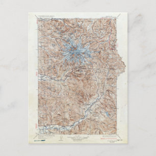 Vintag Mount Rainier Topographische Karte Washingt