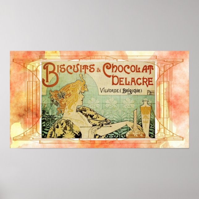 Vintag Mucha Biscuits Poster (Vorne)