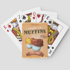 Vintag Muffin Ad Spielkarten