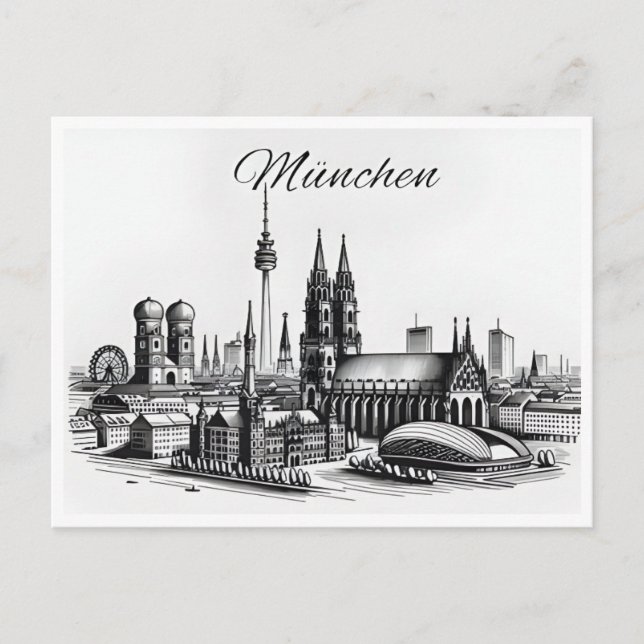 Vintag München München München Deutschland Postkarte (Vorderseite)